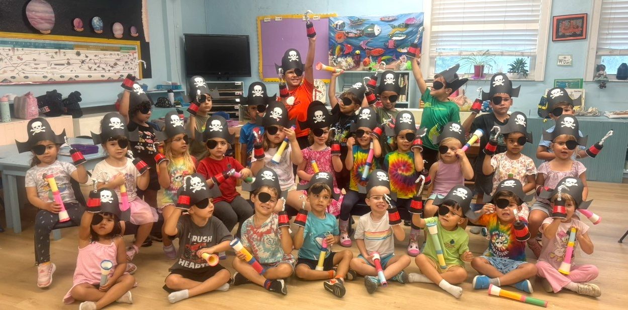 Children dressed up for pirate week at Miami Springs Montessori summer camp