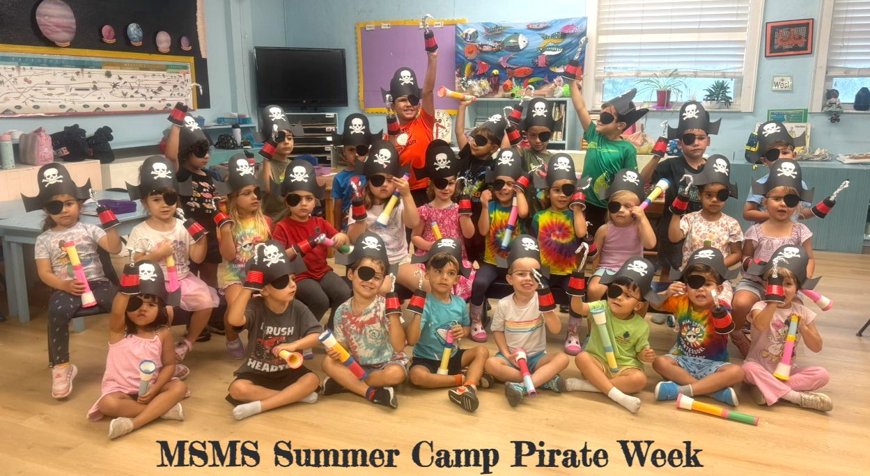 Children dressed up for pirate week at summer camp